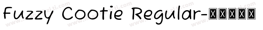 Fuzzy Cootie Regular字体转换